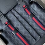 Gucci Soft GG Supreme Black Backpack with Blue & Red Web 42cm 495563 K9R8X 1071 - Image 6