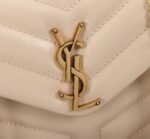 Saint Laurent Loulou Small Chain Bag In Matelassé Y Beige Gold 23Cm 494699DV7272721 - Image 7