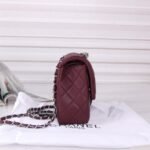 Chanel Medium Classic Double Flap Burgundy Silver Hardware 27Cm - Image 4