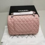 Chanel Classic Double Flap Bag Silver Hardware Light Pink 25Cm - Image 3