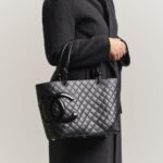 Chanel Cambon Line Large Tote Bag In Black 41Cm A25169 - Image 8
