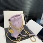 Chanel 22 Mini Handbag Purple 23Cm - Image 3