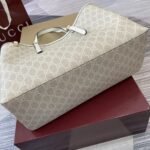 Gucci GG Emblem Large Tote Bag Beige And White GG Monogram Coated Fabric 38Cm 815213 FAD6L 9641 - Image 7