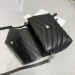 Saint Laurent Loulou Toy Strap Bag In Quilted Y Black 20Cm 678401DV7061000 - Image 7