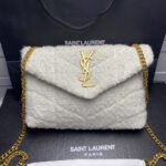 Saint Laurent Small Loulou Boucle Bag White 23Cm - Image 2