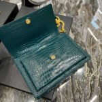 Saint Laurent Sunset Medium Chain Bag In Crocodile-Embossed Shiny Mint 22Cm 442906DND0J3144 - Image 7
