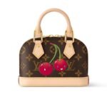 Louis Vuitton X Takashi Murakami Monogram Cerise Nano Alma Brown 16 Cm