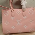 Louis Vuitton Onthego MM Monogram Empreinte Leather Trianon Pink 33Cm M46286 - Image 4