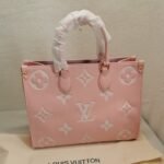 Louis Vuitton Onthego MM Monogram Empreinte Leather Trianon Pink 33Cm M46286 - Image 3