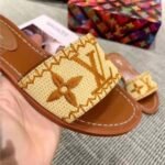Louis Vuitton Lock It Flat Mule Cognac Brown Leather 1A8SVI - Image 6