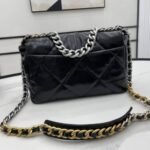 Chanel 19 Series Classic Double C Logo Silver Turn Buckle Black 31Cm - Image 6