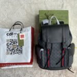 Gucci Soft GG Supreme Black Backpack with Blue & Red Web 42cm 495563 K9R8X 1071 - Image 2