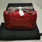 Chanel Medium Classic Double Flap Bag Patent Leather Red 26Cm - Image 4