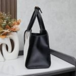 Prada Medium Blend And Leather Tote Bag Black 33Cm 1BG572 2HJA F0I55 V OOZ - Image 3