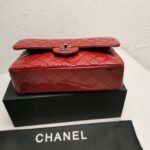 Chanel Medium Classic Double Flap Bag Patent Leather Red 26Cm - Image 3