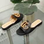 Gucci Princetown GG Slippers Leather Black - Image 3