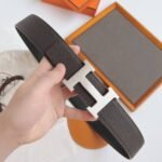 Hermes Belt Togo Swift Silver Buckle Brown 38Mm - Image 5