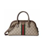 Gucci Ophidia Small Top Handle Bag Beige And Ebony 30Cm