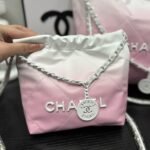Chanel 22 Mini Handbag Patent Gradient Calfskin Pink 20Cm - Image 2