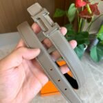 Hermes Mini H Belt Buckle And Reversible Leather Strap Silver Grey 24Mm H079645CK05 - Image 3