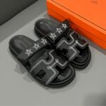 Hermes Chypre Sandal Star Stitched Noir H232142Z 02340 - Image 2