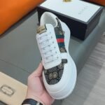 Gucci Screener GG High Top Sneaker In White And Black - Image 4