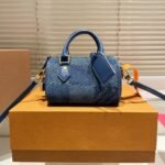 Louis Vuitton Speedy 18 Bandoulière Denim Blue 18Cm N00208 - Image 2