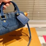 Louis Vuitton Speedy 18 Bandoulière Denim Blue 18Cm N00208 - Image 7