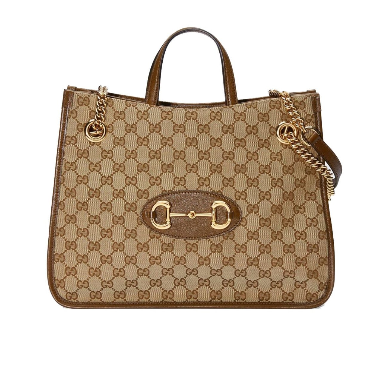 457-2 Gucci Horsebit 1955 Shoulder Medium Tote Bag Brown 36Cm 623694 - Image 1