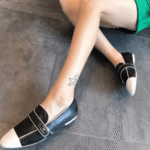 Chanel Leather CC Cap Toe Slip On Loafers Black - Image 5