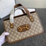 Gucci Horsebit 1955 Top Handle Bag Beige And Ebony 27Cm 645453 92TCG 8563 - Image 2