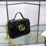 Gucci GG Marmont Mini Top Handle Bag Black 20Cm 547260 DTDIT 1000 - Image 2