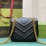Gucci GG Marmont Mini Shoulder Bag Black 18Cm 739682 AABZC 6832 - Image 4