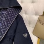 Louis Vuitton Hooded Wrap Coat Black 1A4PE6 - Image 5