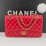 Chanel Medium Classic Double Flap Red Gold Hardware 25Cm - Image 2
