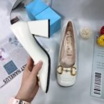 Gucci Women’S Mid Heel Pump With Horsebit White Leather 643886 C9D00 9022 - Image 6