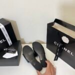 Chanel Camellia Slides Black White - Image 7