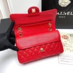 Chanel Classic Small Flap Bag Dark Red Caviar 26Cm - Image 5
