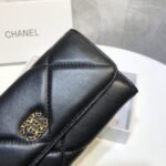 Chanel 19 Flap Long Wallet Black 19Cm - Image 5