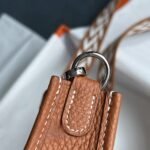 Hermes Mini Evelyne Bag Dark Brown 17cm - Image 4