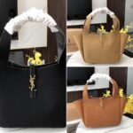 Saint Laurent Le 5 À 7 Bea In Suede Black 55Cm - Image 3