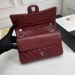 Chanel Classic Double Flap Bag Plum Red 25Cm - Image 4