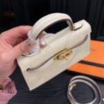Hermes Kelly Mini Epsom Handbag Craie 20Cm - Image 3