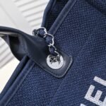 Chanel Deauville Shopping Tote Dark Blue 39Cm - Image 5