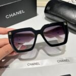 Chanel Vintage Black White Sunglasses - Image 2