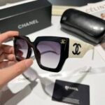 Chanel Vintage Black White Sunglasses - Image 3