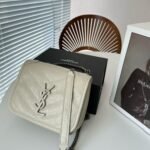 Saint Laurent Niki Vintage Leather Chain Wallet Cream 19Cm - Image 2