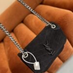 Saint Laurent Niki Medium Quilted Suede Shoulder Bag Black 22Cm - Image 4