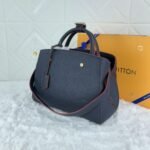 Louis Vuitton Montaigne MM Monogram Empreinte Leather Navy Blue 33Cm M42746 - Image 3