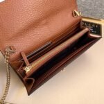 Gucci Jackie 1961 Continental Chain Wallet GG Denim Blue 19Cm - Image 5